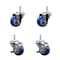 Service Caster 3 Inch Blue Polyurethane Wheel Swivel 34 Inch Threaded Stem Caster Set 2 Brakes SCC SCC-TS20S314-PPUB-BLUE-34212-2-TLB-2 - alternate 1